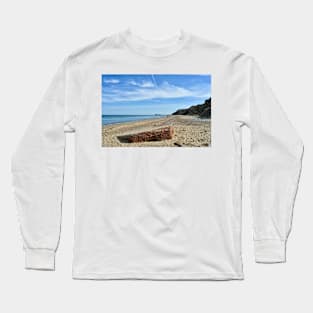 World War Two pillbox on the beach, Norfolk Long Sleeve T-Shirt